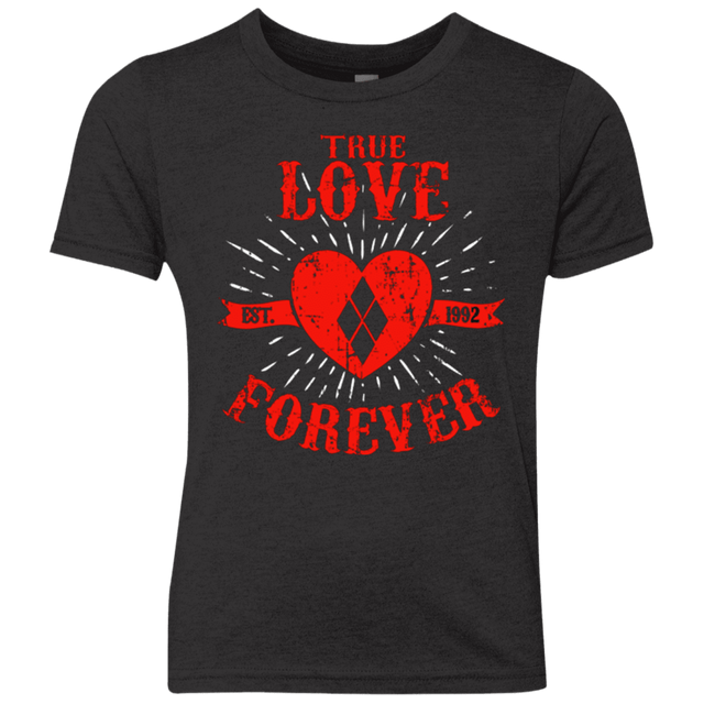 T-Shirts Vintage Black / YXS True Love Forever Quinn Youth Triblend T-Shirt