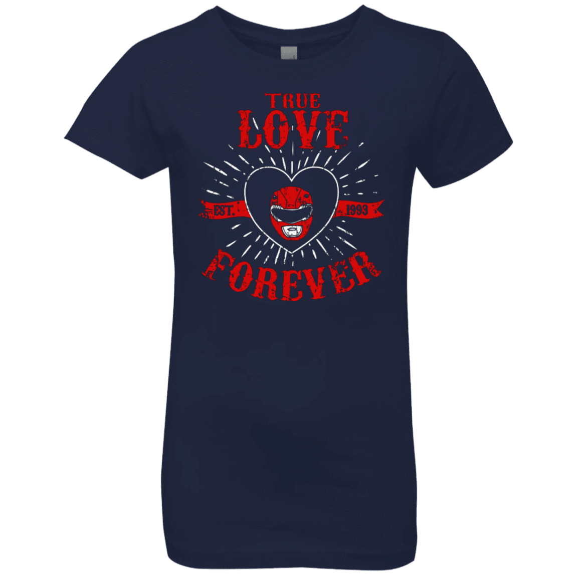 T-Shirts Midnight Navy / YXS True Love Forever Red Girls Premium T-Shirt