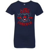 T-Shirts Midnight Navy / YXS True Love Forever Red Girls Premium T-Shirt