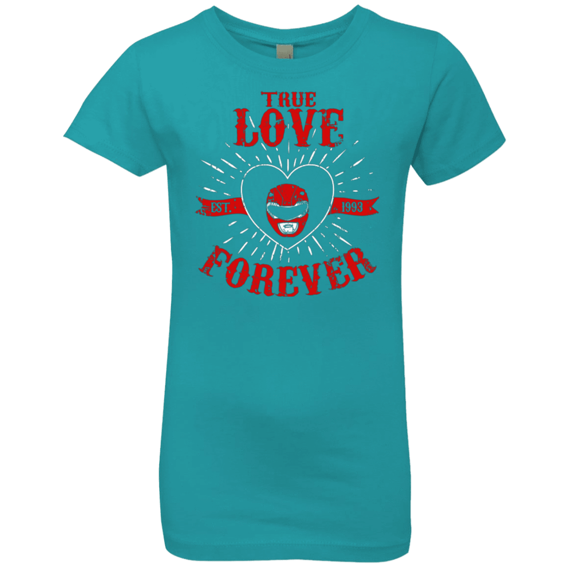 T-Shirts Tahiti Blue / YXS True Love Forever Red Girls Premium T-Shirt