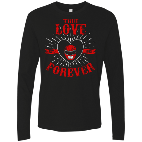 T-Shirts Black / Small True Love Forever Red Men's Premium Long Sleeve
