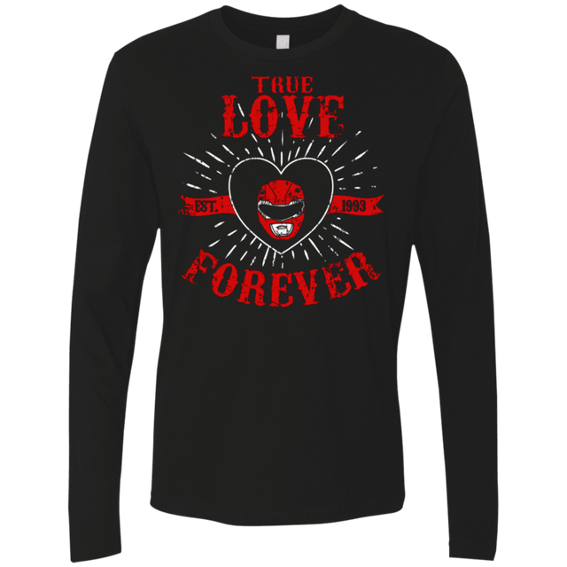 T-Shirts Black / Small True Love Forever Red Men's Premium Long Sleeve
