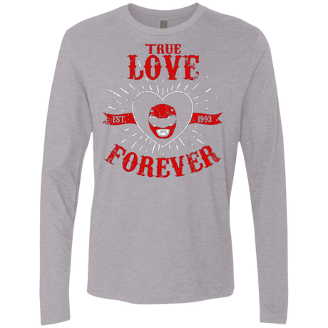T-Shirts Heather Grey / Small True Love Forever Red Men's Premium Long Sleeve