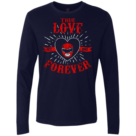 T-Shirts Midnight Navy / Small True Love Forever Red Men's Premium Long Sleeve