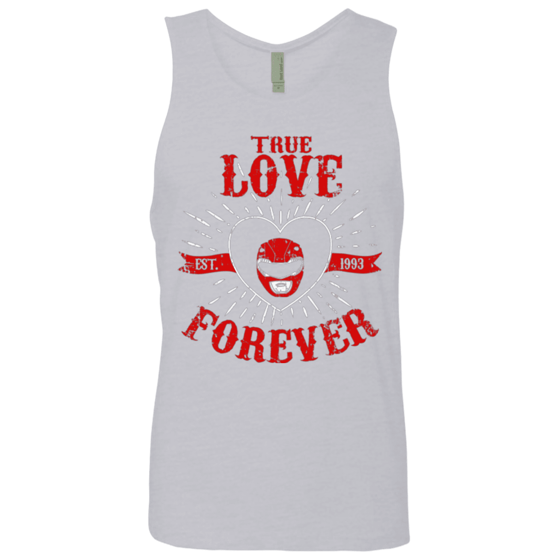 T-Shirts Heather Grey / Small True Love Forever Red Men's Premium Tank Top