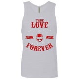 T-Shirts Heather Grey / Small True Love Forever Red Men's Premium Tank Top