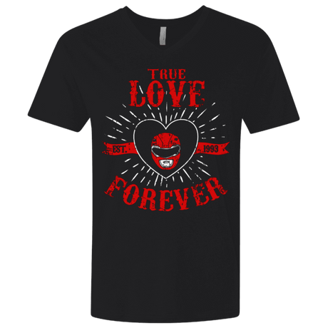 T-Shirts Black / X-Small True Love Forever Red Men's Premium V-Neck