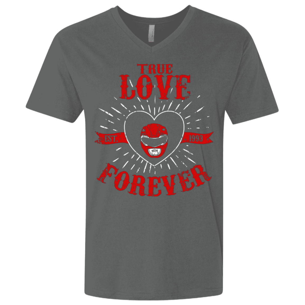 T-Shirts Heavy Metal / X-Small True Love Forever Red Men's Premium V-Neck