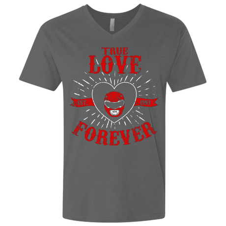 T-Shirts Heavy Metal / X-Small True Love Forever Red Men's Premium V-Neck