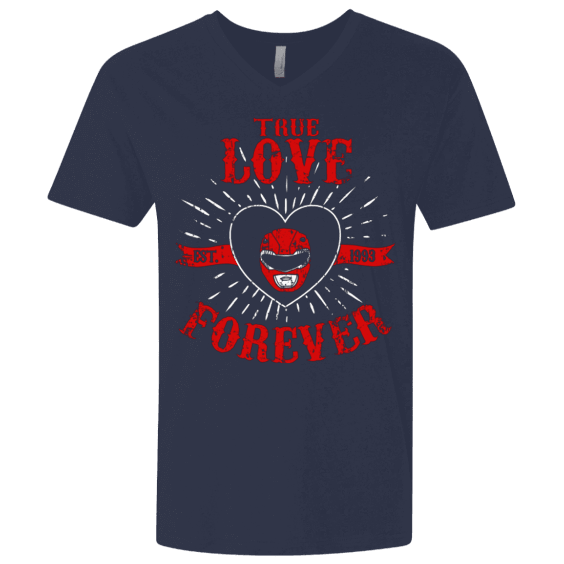 T-Shirts Midnight Navy / X-Small True Love Forever Red Men's Premium V-Neck