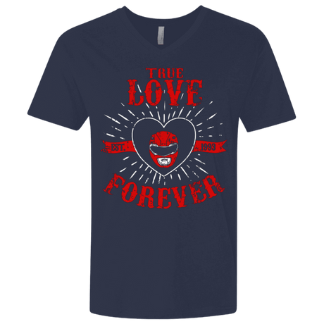 T-Shirts Midnight Navy / X-Small True Love Forever Red Men's Premium V-Neck