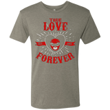 T-Shirts Venetian Grey / Small True Love Forever Red Men's Triblend T-Shirt