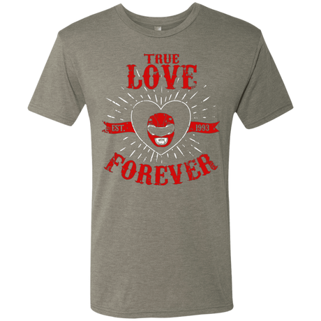 T-Shirts Venetian Grey / Small True Love Forever Red Men's Triblend T-Shirt
