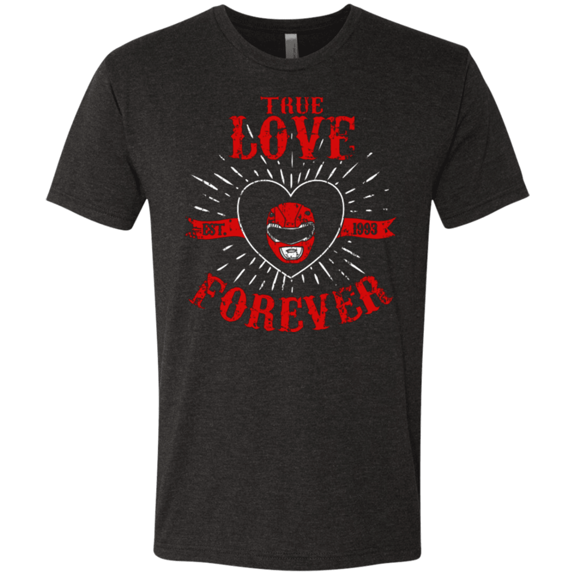 T-Shirts Vintage Black / Small True Love Forever Red Men's Triblend T-Shirt