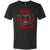 T-Shirts Vintage Black / Small True Love Forever Red Men's Triblend T-Shirt