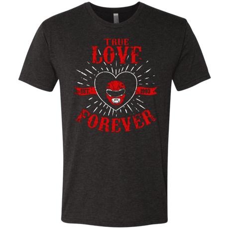 T-Shirts Vintage Black / Small True Love Forever Red Men's Triblend T-Shirt