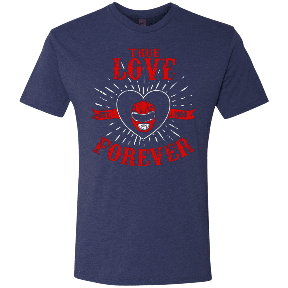 T-Shirts Vintage Navy / Small True Love Forever Red Men's Triblend T-Shirt