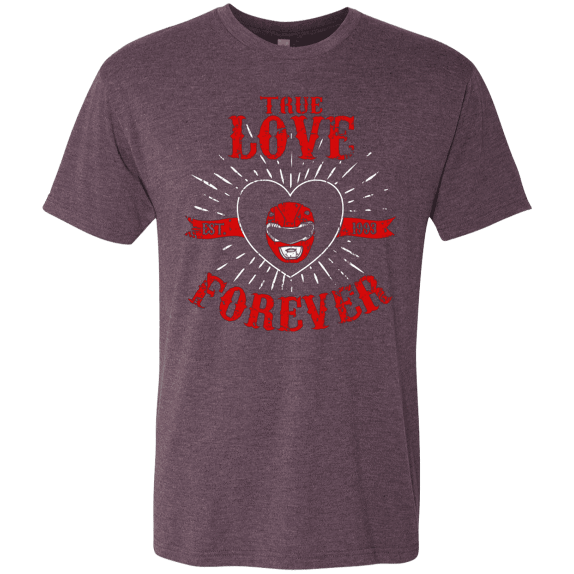 T-Shirts Vintage Purple / Small True Love Forever Red Men's Triblend T-Shirt