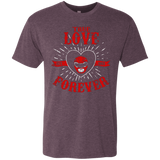 T-Shirts Vintage Purple / Small True Love Forever Red Men's Triblend T-Shirt