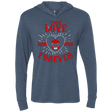T-Shirts Indigo / X-Small True Love Forever Red Triblend Long Sleeve Hoodie Tee