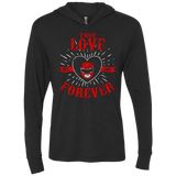 T-Shirts Vintage Black / X-Small True Love Forever Red Triblend Long Sleeve Hoodie Tee
