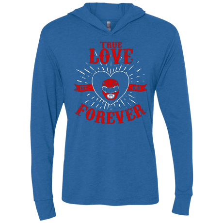 T-Shirts Vintage Royal / X-Small True Love Forever Red Triblend Long Sleeve Hoodie Tee