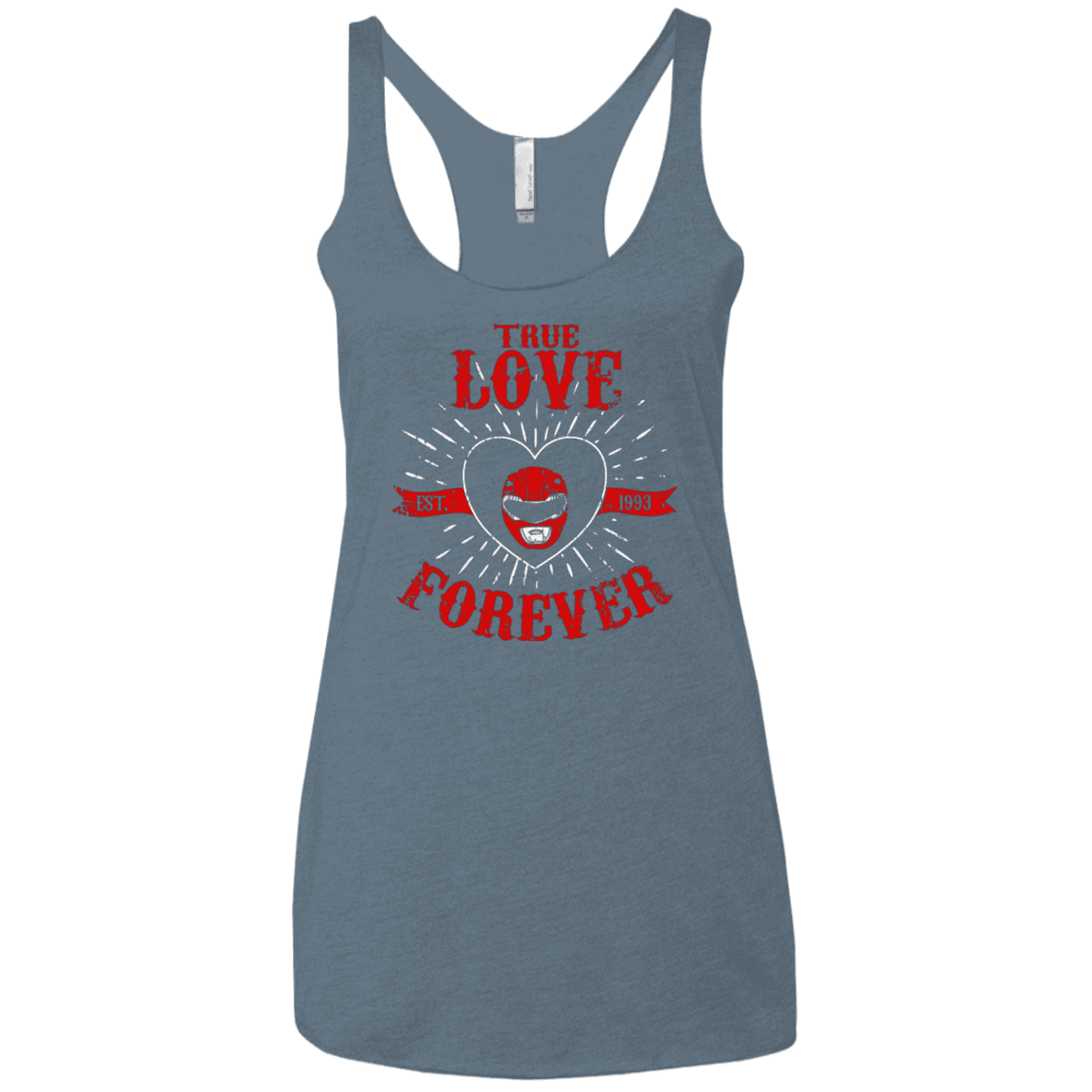 T-Shirts Indigo / X-Small True Love Forever Red Women's Triblend Racerback Tank