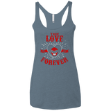 T-Shirts Indigo / X-Small True Love Forever Red Women's Triblend Racerback Tank