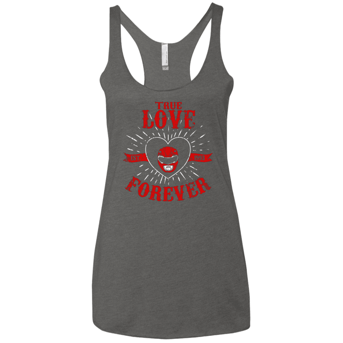 T-Shirts Premium Heather / X-Small True Love Forever Red Women's Triblend Racerback Tank