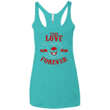 T-Shirts Tahiti Blue / X-Small True Love Forever Red Women's Triblend Racerback Tank