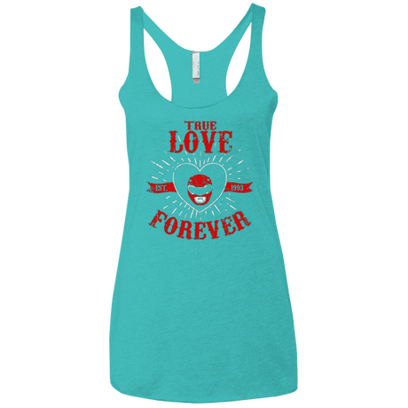 T-Shirts Tahiti Blue / X-Small True Love Forever Red Women's Triblend Racerback Tank