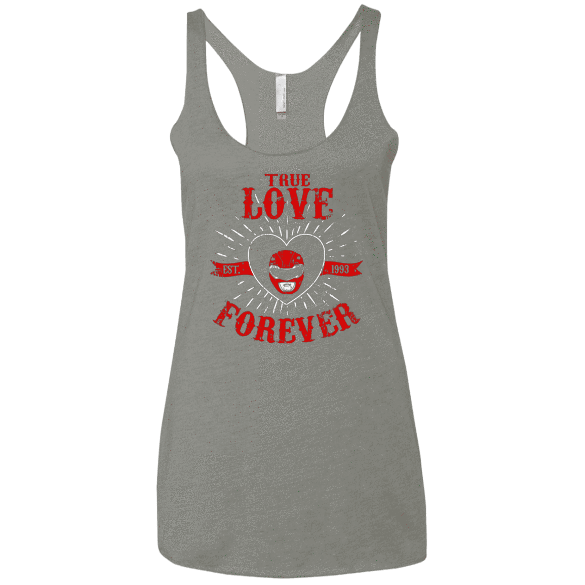 T-Shirts Venetian Grey / X-Small True Love Forever Red Women's Triblend Racerback Tank