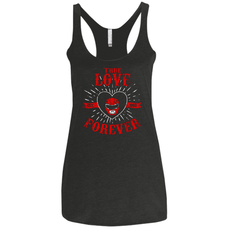 T-Shirts Vintage Black / X-Small True Love Forever Red Women's Triblend Racerback Tank