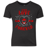 T-Shirts Vintage Black / YXS True Love Forever Red Youth Triblend T-Shirt