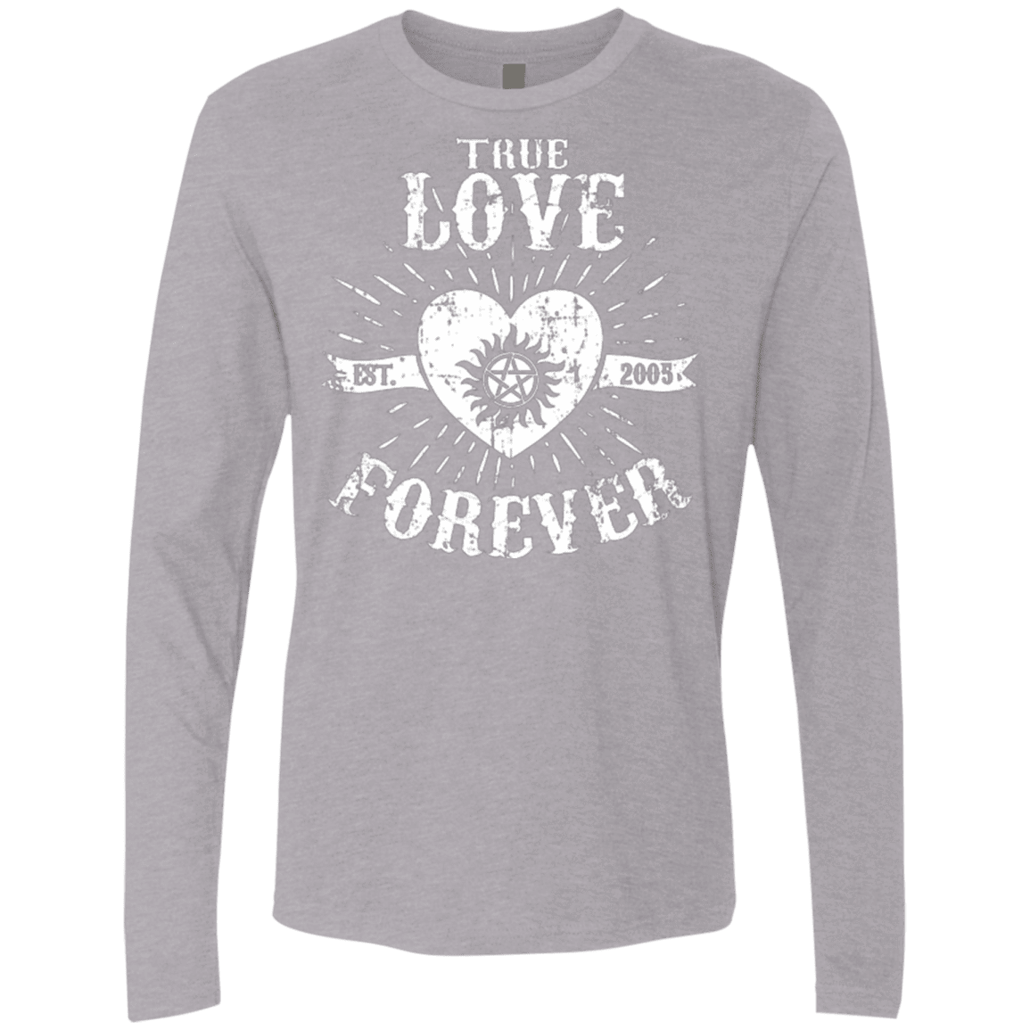 T-Shirts Heather Grey / Small True Love Forever Supernatural Men's Premium Long Sleeve