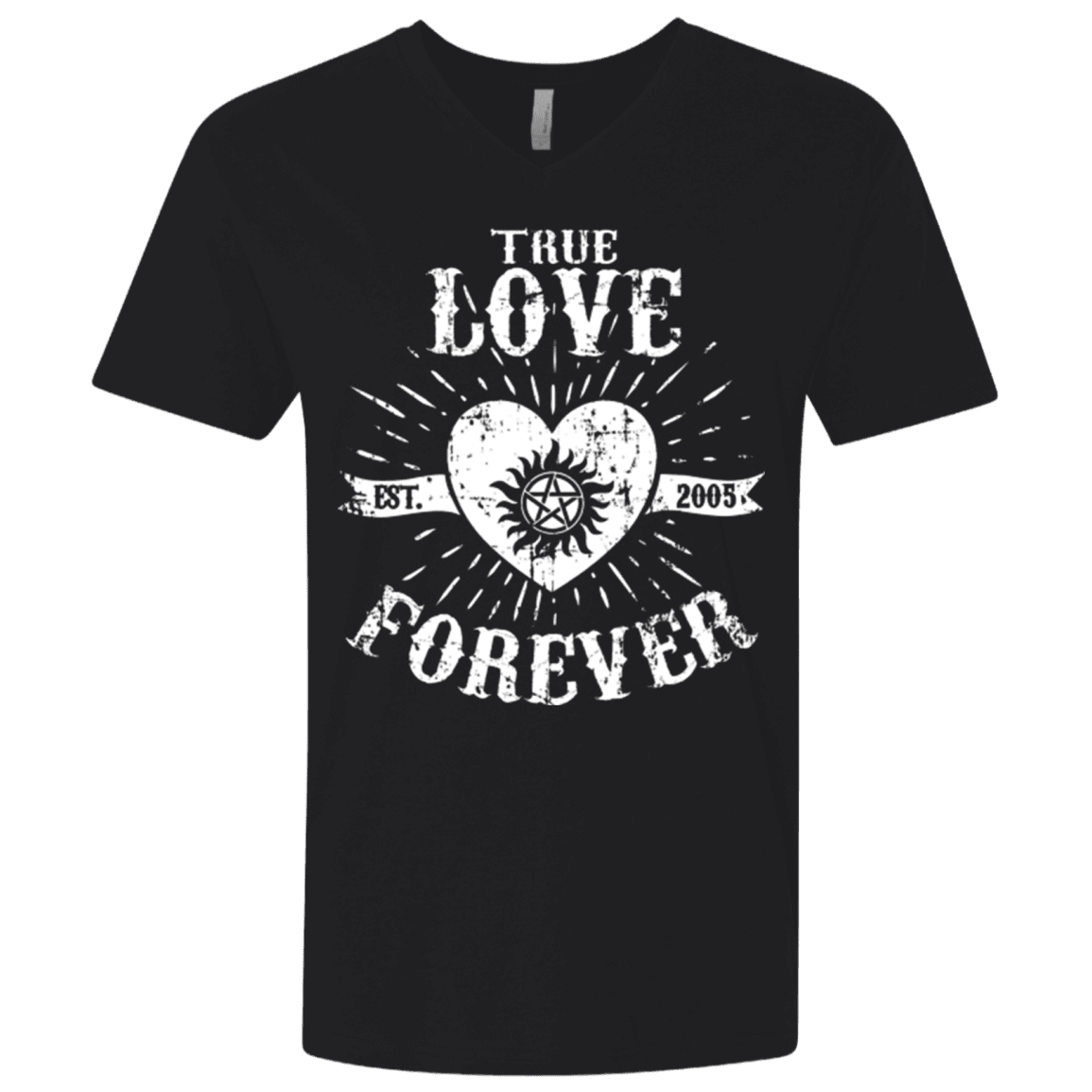 T-Shirts Black / X-Small True Love Forever Supernatural Men's Premium V-Neck