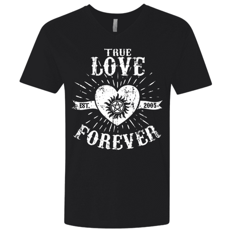 T-Shirts Black / X-Small True Love Forever Supernatural Men's Premium V-Neck