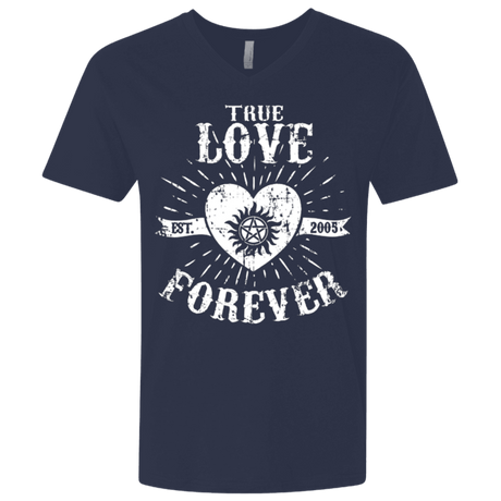 T-Shirts Midnight Navy / X-Small True Love Forever Supernatural Men's Premium V-Neck