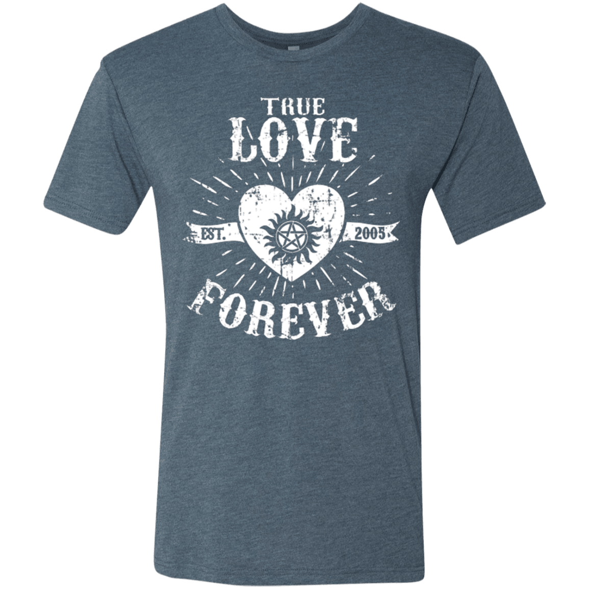 T-Shirts Indigo / Small True Love Forever Supernatural Men's Triblend T-Shirt
