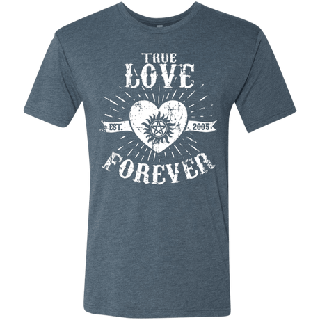 T-Shirts Indigo / Small True Love Forever Supernatural Men's Triblend T-Shirt
