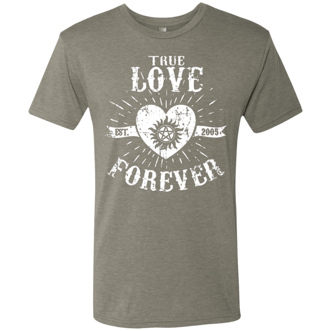 T-Shirts Venetian Grey / Small True Love Forever Supernatural Men's Triblend T-Shirt