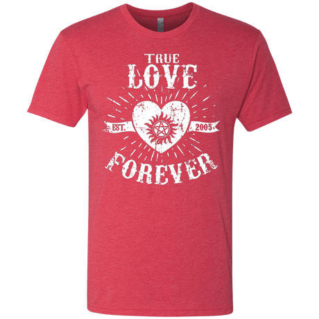 T-Shirts Vintage Red / Small True Love Forever Supernatural Men's Triblend T-Shirt