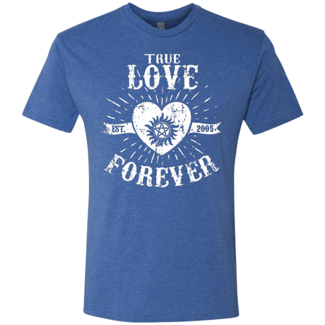 T-Shirts Vintage Royal / Small True Love Forever Supernatural Men's Triblend T-Shirt