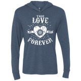 T-Shirts Indigo / X-Small True Love Forever Supernatural Triblend Long Sleeve Hoodie Tee