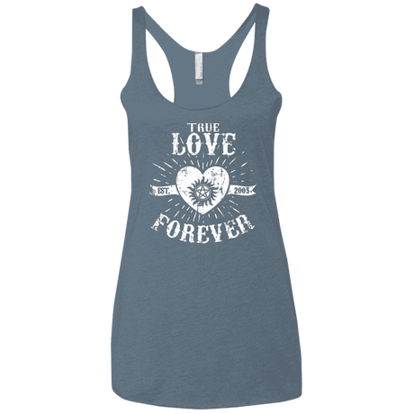 T-Shirts Indigo / X-Small True Love Forever Supernatural Women's Triblend Racerback Tank