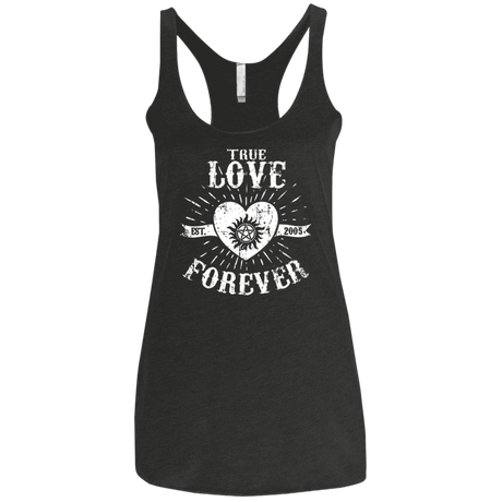 T-Shirts Vintage Black / X-Small True Love Forever Supernatural Women's Triblend Racerback Tank