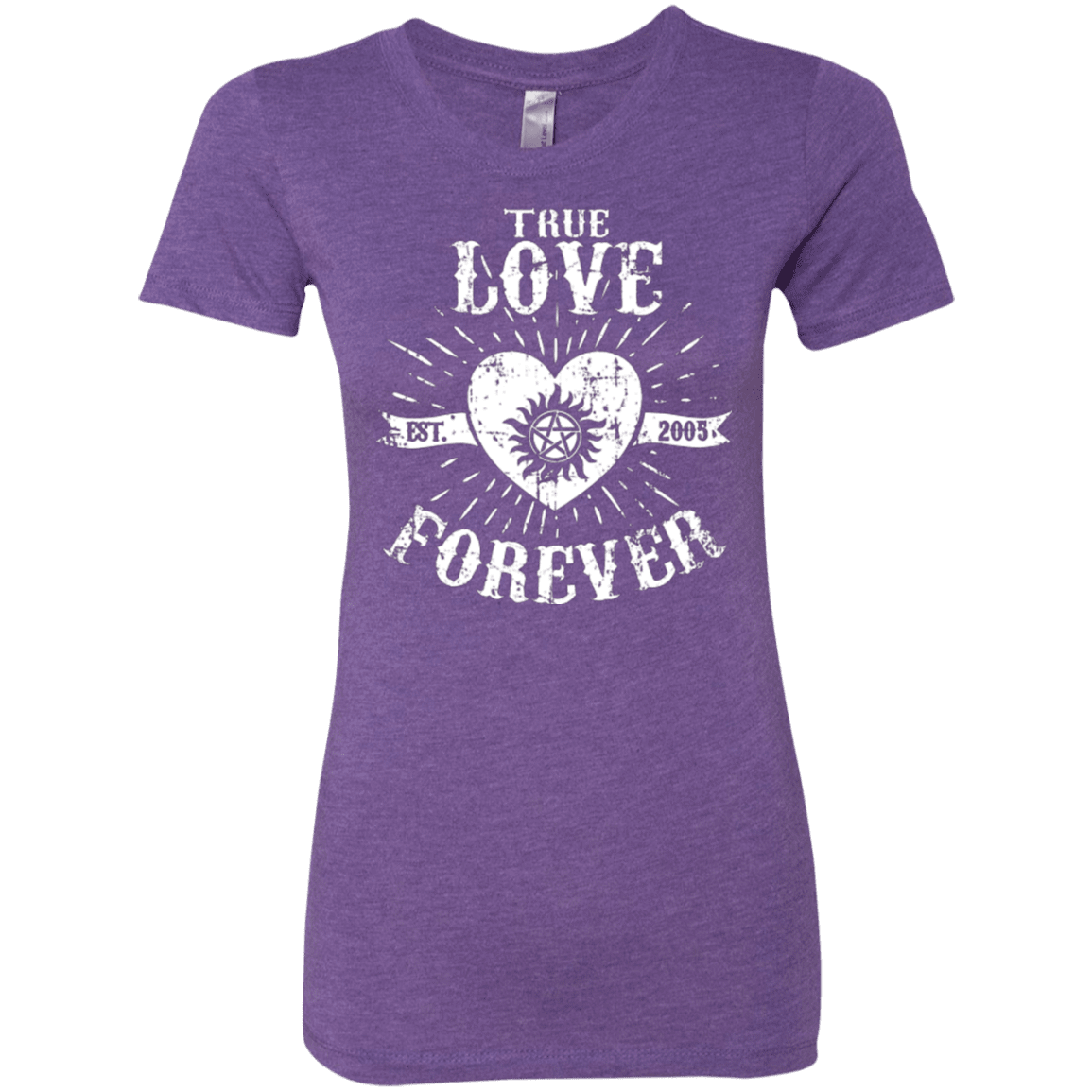 T-Shirts Purple Rush / Small True Love Forever Supernatural Women's Triblend T-Shirt