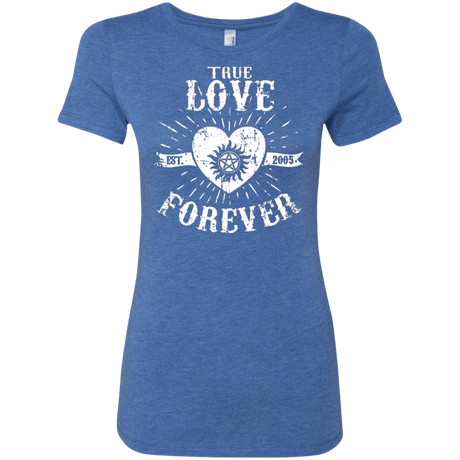 T-Shirts Vintage Royal / Small True Love Forever Supernatural Women's Triblend T-Shirt