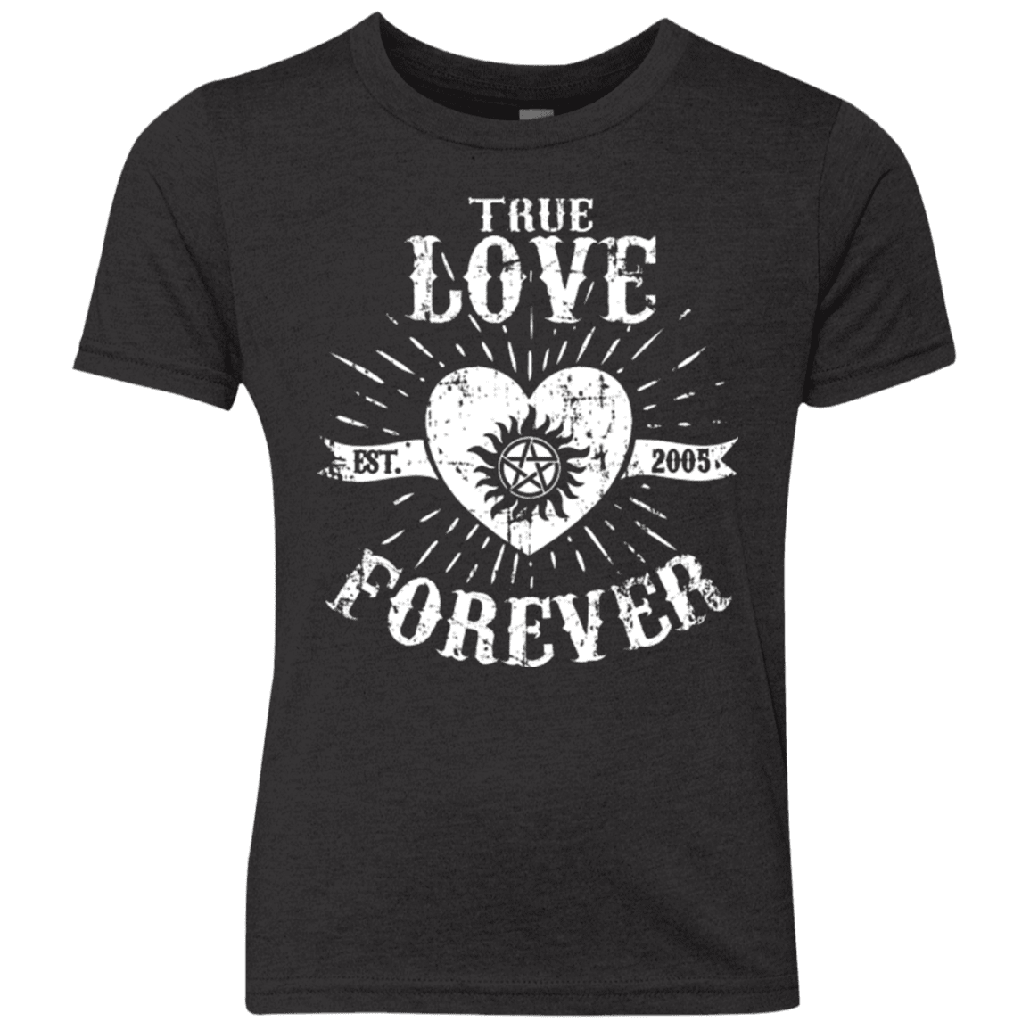 T-Shirts Vintage Black / YXS True Love Forever Supernatural Youth Triblend T-Shirt