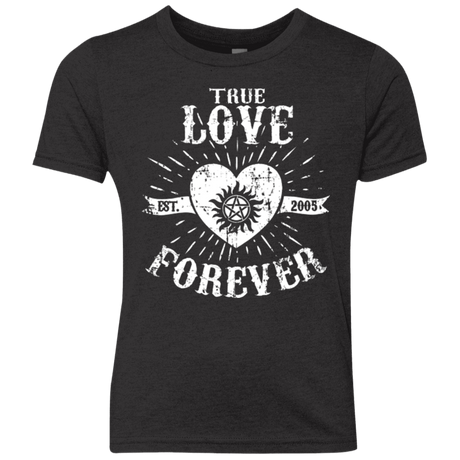 T-Shirts Vintage Black / YXS True Love Forever Supernatural Youth Triblend T-Shirt